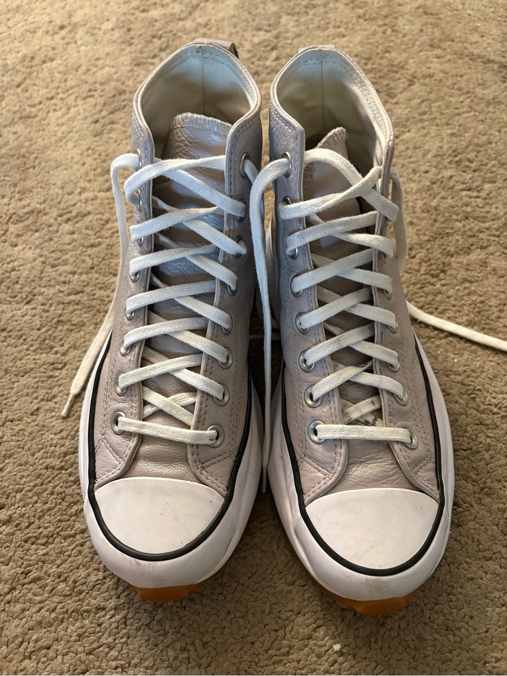 Converse Run Star Hike High 'Metallic Classics' Women’s size 8 Platform